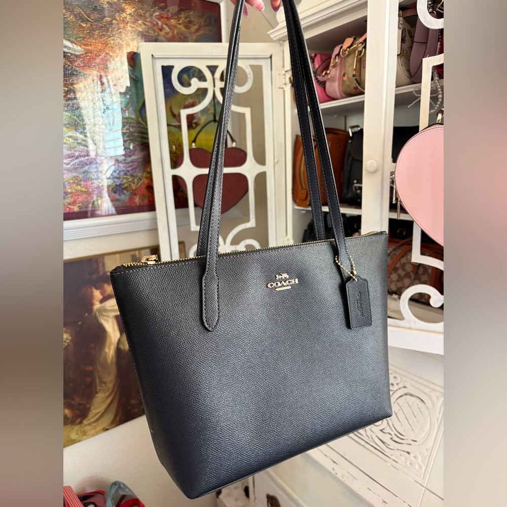 Coach Black Leather Tote